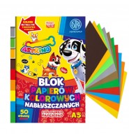 Blok zeszyt papierów kolorowych nabłyszczanych ASTRINO A5 50 arkuszy 10 kolorów