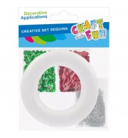 Cekiny metaliczne Craft With Fun czerwone/zielone zestaw dekoracyjny kreatywny