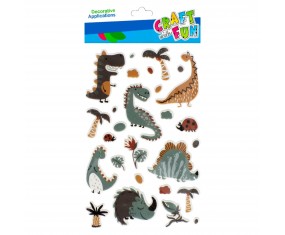 Naklejki dinozaury Craft With Fun 27 sztuk zestaw dekoracyjny dla dzieci