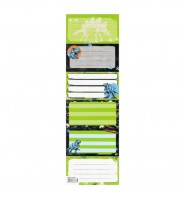 Naklejki nalepki na zeszyty Starpak DINO 6 szt. papierowe etykiety DINOZAURY