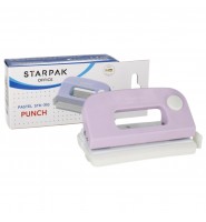 Dziurkacz biurowy Starpak fioletowy pastelowy do dokumentów 10 kartek