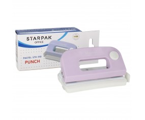 Dziurkacz biurowy Starpak fioletowy pastelowy do dokumentów 10 kartek