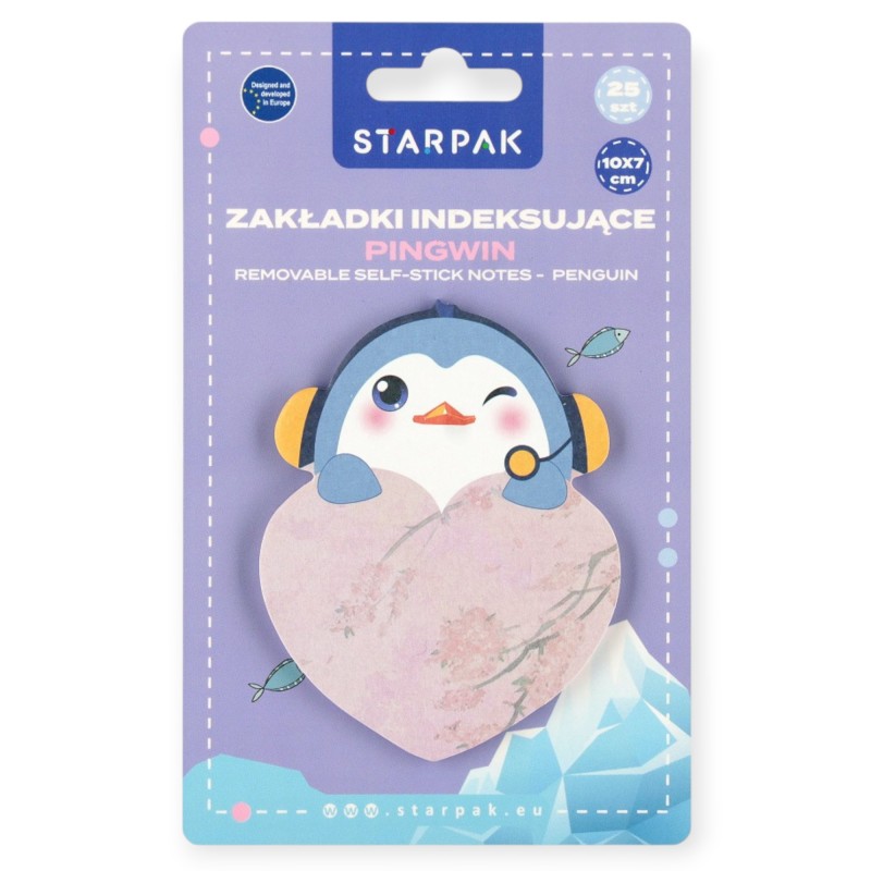 Zakładka indeksująca Pingwin Starpak 25 kartek 7×10 cm do biura i szkoły