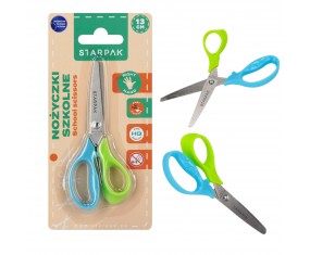 Nożyczki szkolne 13 cm Starpak z ostrzem ze stali nierdzewnej, ergonomiczne