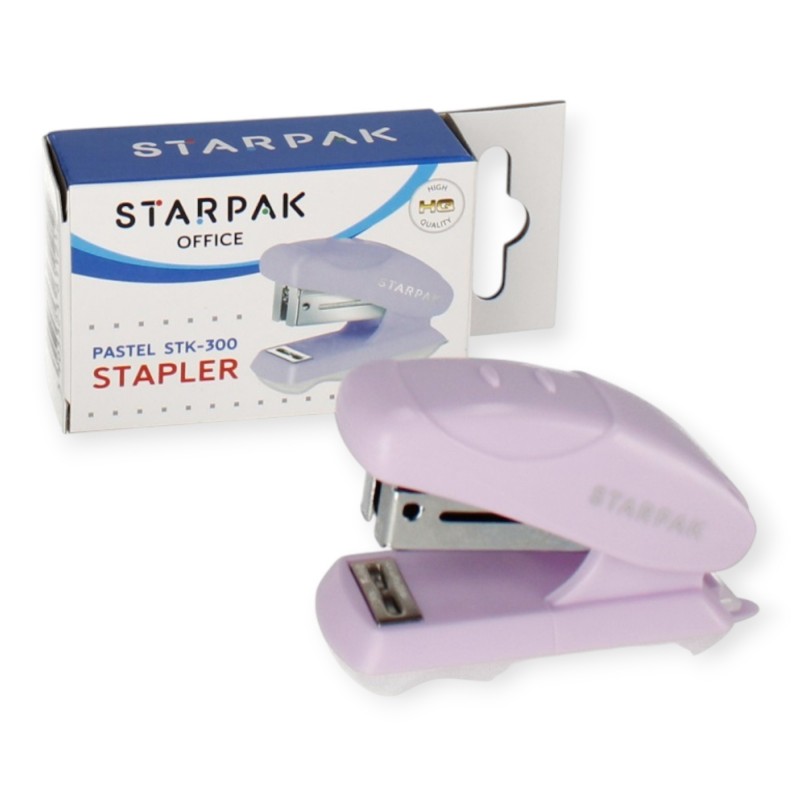 Zszywacz biurowy szkolny mini Starpak pastel fioletowy do 20 kartek