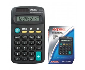 Kalkulator Axel AX-402 Starpak szkolny 8 cyfr z klapką kieszonkowy lekki