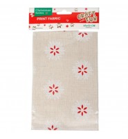 Tkanina dekoracyjna Craft with Fun 45×50 cm świąteczna beżowa śnieżynki