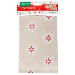 Tkanina dekoracyjna Craft with Fun 45×50 cm świąteczna beżowa śnieżynki