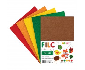 Filc dekoracyjny JESIENNY Happy Color Forest 5 arkuszy 20×30 cm zestaw kreatywny