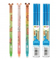 Zestaw 3x długopis WYMAZYWALNY ŚCIERALNY KAPIBARA Happy color+ 6 wkładów