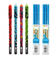Zestaw 4x długopis WYMAZYWALNY PIXEL Happy Color+6 wkładów