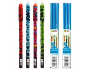 Zestaw 4x długopis WYMAZYWALNY PIXEL Happy Color+6 wkładów
