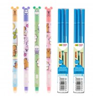 Zestaw 4x długopis WYMAZYWALNY ŚCIERALNY YUMMY Kabibara+6 wkładow HAPPY COLOR
