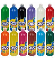 Farby plakatowe Astra ZESTAW 12 kolorów 500 ml