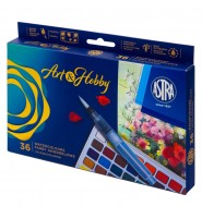 Astra farby akwarelowe Art&Hobby 36 kolorów + pędzelek i paleta