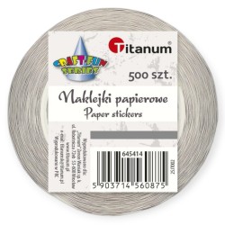 Naklejki papierowe dekoracyjne Titanum DZIĘKUJĘ 500 szt. na rolce 8 wzorów