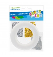 Zestaw kreatywny CEKINY OPONKA RING SZPILKI STARPAK