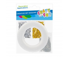 Zestaw kreatywny CEKINY OPONKA RING SZPILKI STARPAK