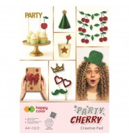 Blok kreatywny Happy Color A4 10 arkuszy Party Cherry 75-150g papier dekoracyjny