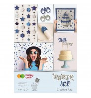 Blok kreatywny Happy Color A4 10 arkuszy Party Ice mix 75‑150g papier ozdobny