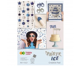 Blok kreatywny Happy Color A4 10 arkuszy Party Ice mix 75‑150g papier ozdobny