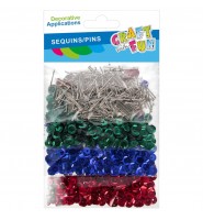 Cekiny ozdobne Craft With Fun mix kolorów 25 g + szpilki do dekoracji