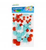 Ozoba dekoracyjna Pompon 100szt/3kol Starpak