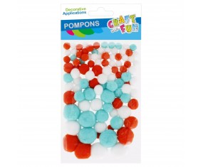 Ozoba dekoracyjna Pompon 100szt/3kol Starpak