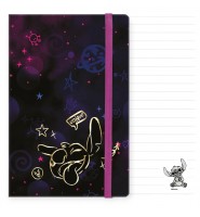 NOTES z gumką 80 kartek STITCH GOLD Disney GO 1 czarny notatnik w linie