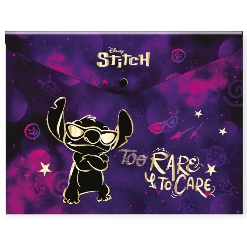 Teczka plastikowa KOPERTA na zatrzask na dokumenty A4 PP STITCH GOLD Disney