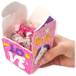 Kreowanie po numerach SZKATUŁKA papier mâché KIDEA zestaw kreatywny 5 kolorów z ozdobami