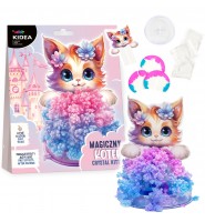 MAGICZNY krystaliczny KOTEK Kidea ZESTAW kreatywny 3D z kryształkami EKSPERYMENT