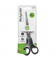 Nożyczki 15 cm INTERDRUK STAL NIEDRZEWNA gumowy uchwyt