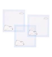 Karteczki TRANSPARENTNE samoprzylepne Strigo 73×73 mm niebieskie 50 kartek