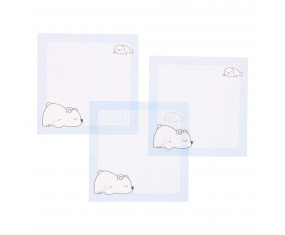 Karteczki TRANSPARENTNE samoprzylepne Strigo 73×73 mm niebieskie 50 kartek