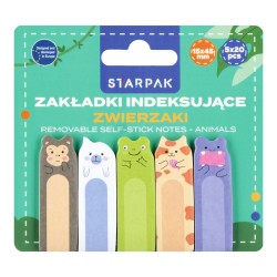 Zakładki INDEKSUJĄCE znaczniki ZWIERZAKI Starpak 100 szt