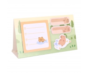 Karteczki SAMOPRZYLEPNE ZNACZNIKI KAPIBARA RYBKA Strigo