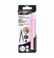 Cyrkiel automatyczny ze skuwką różowy Strigo kompaktowy