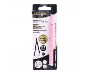 Cyrkiel automatyczny ze skuwką różowy Strigo kompaktowy
