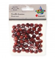 Koraliki drewniane brązowe Titanum 12 mm 60 sztuk okrągłe lakierowane