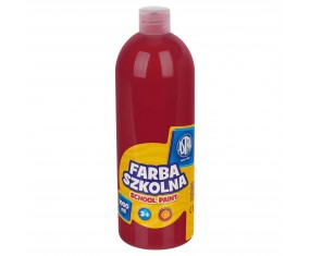 Farba szkolna PLAKATOWA TEMPERA BUTELKA  Astra 1000 ml czerwona