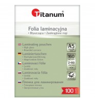 Folia do laminowania A5 100 sztuk TITANUM 80 mikronów