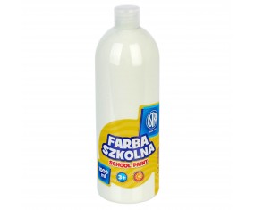 Farba szkolna PLAKATOWA TEMPERA BUTELKA  Astra 1000 ml biała