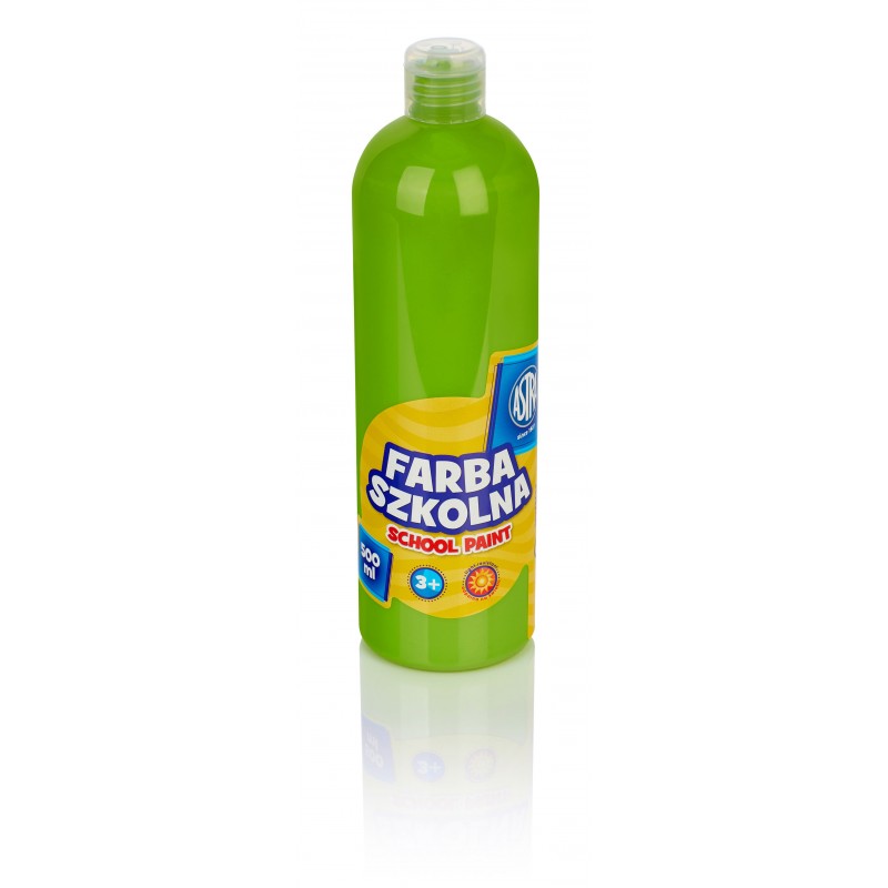 Farba szkolna 500 ml, limonkowa, ASTRA