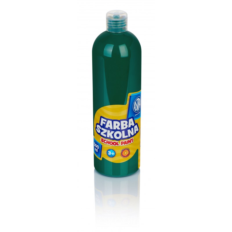Farba szkolna 500 ml, zielona ciemna, ASTRA