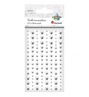 Perełki samoprzylepne Titanum SREBRNE 6/5/4/3 mm 120 sztuk do zdobień