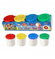 CIASTOLINA Flamingo 4 kolory ×50 g miękka masa plastyczna niebrudząca rąk