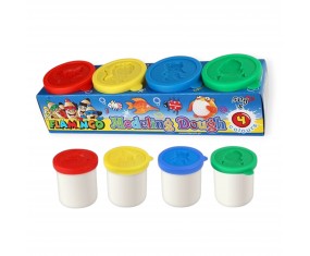 CIASTOLINA Flamingo 4 kolory ×50 g miękka masa plastyczna niebrudząca rąk