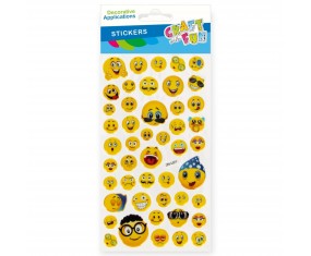 Naklejki dekoracyjne wypukłe EMOTKI 90x205mm Craft With Fun kreatywne