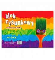 Blok szkolny RYSUNKOWY A4 KOLOROWY Protos 80g 30 kartek 15 kolorów do szkoły